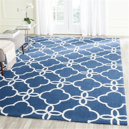 Safavieh Four Seasons Hand Hooked Rectangle Rug- Navy - Ivory- 3 ft. 6 in. x 5 ft. 6 in. FRS246H-4